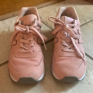 New Balance 574’s - Like new pink sparkle sneakers Size 8